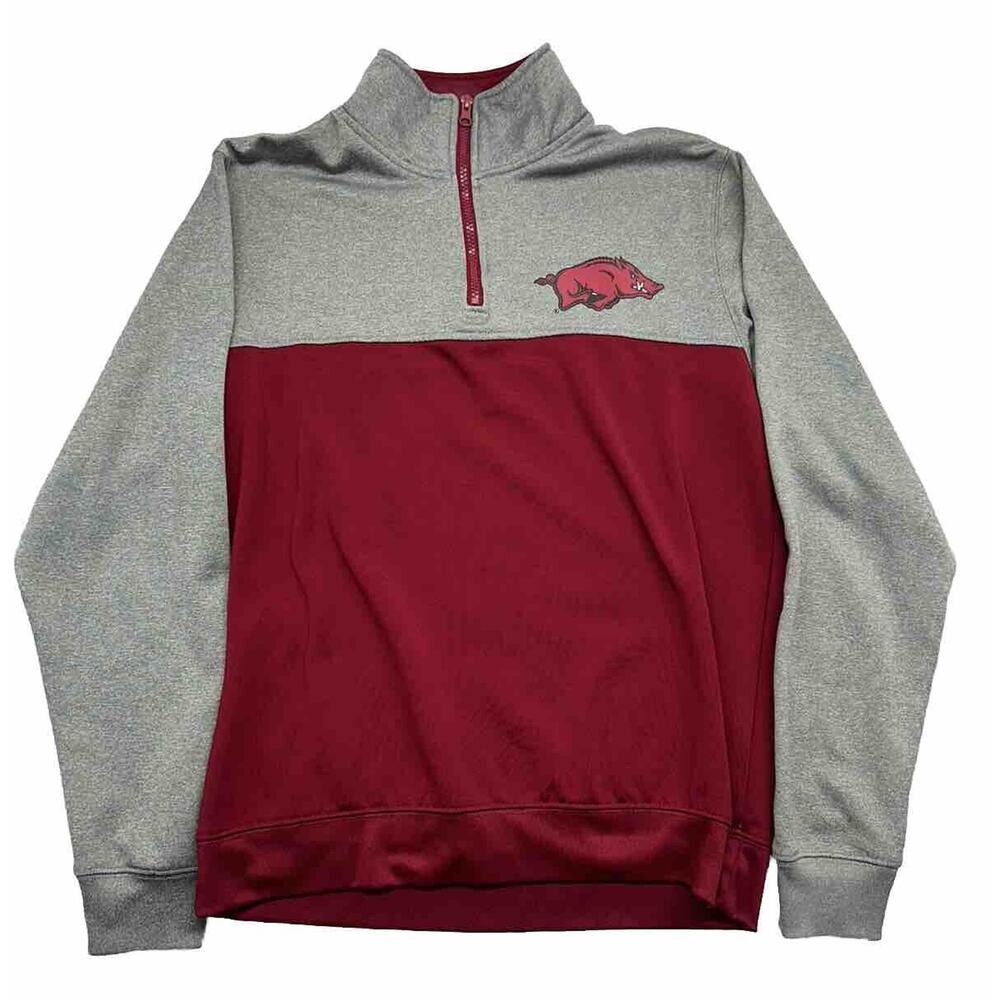 Arkansas Razorbacks E5 Sports Pullover Mens Size Medium 1/4 Zip NCAA